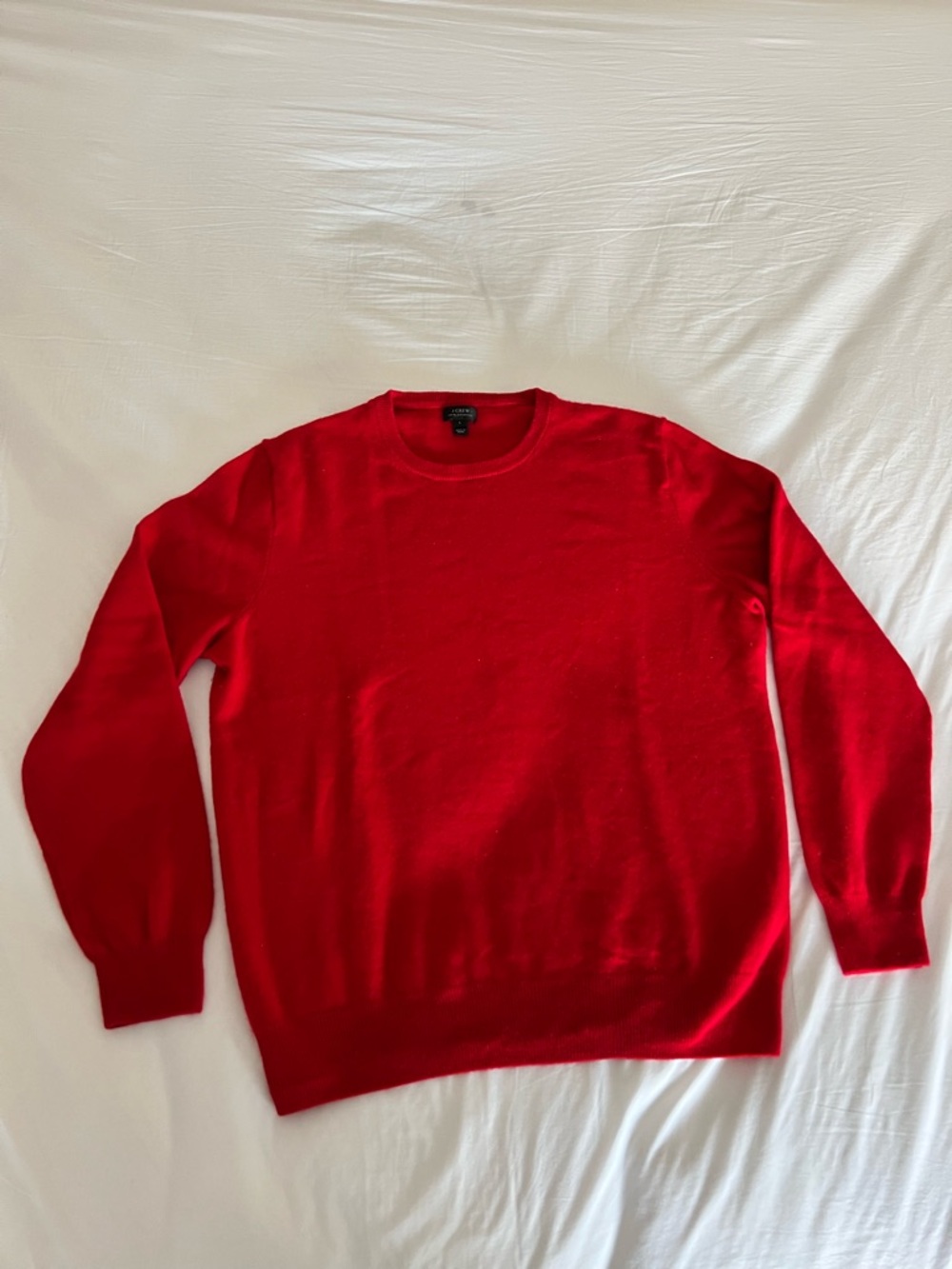 J. Crew Red Crewneck Sweater - Women's Scoop/Crew